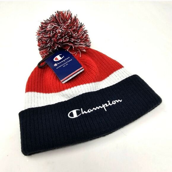 Champion Other - NWT Champion Beanie Pom Pom Hat Cap OSFA